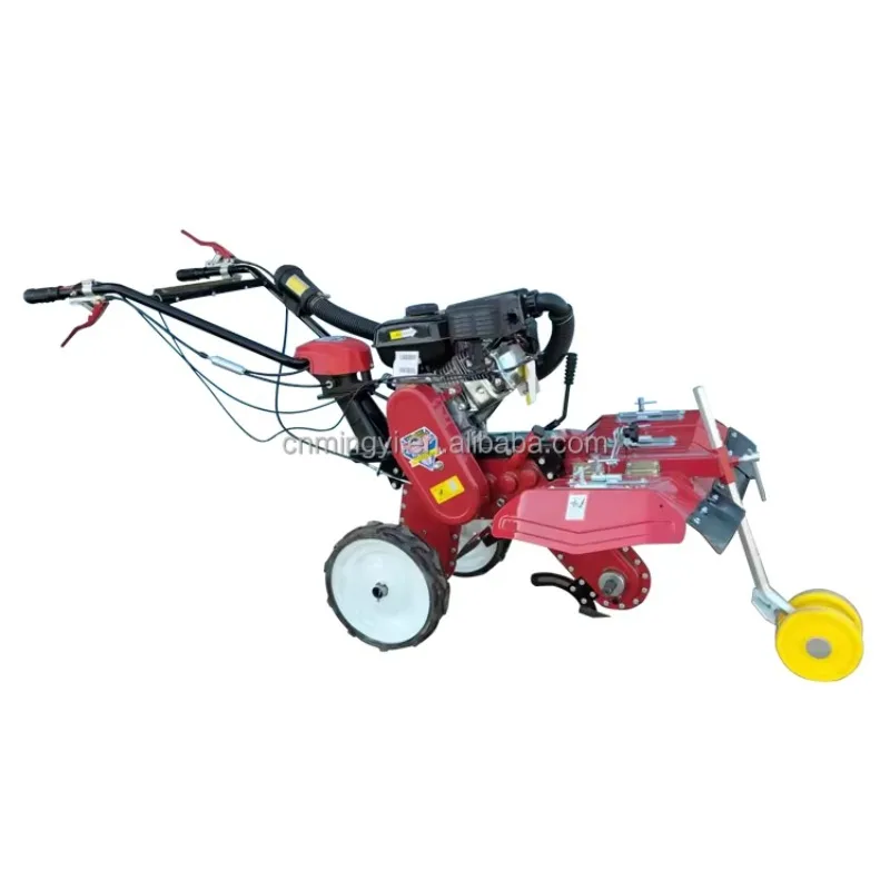 【HOT】Factory Direct Sales Small  Seven Speed Ditcher Self Propelled Hand Push Type Ditching Machine Tillage Equipment