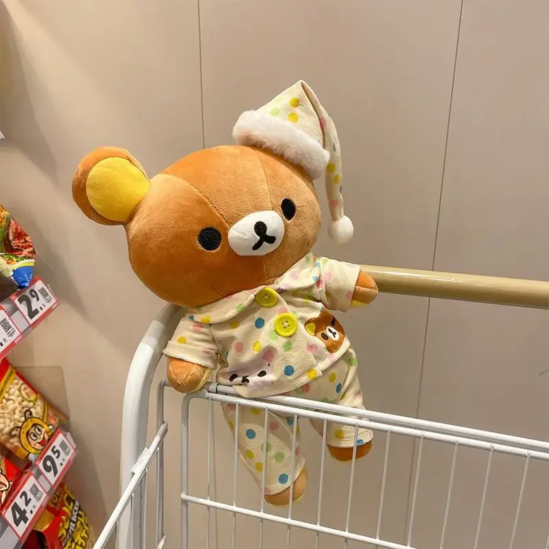 

Kawai Rilakkuma Plush Bear Pillow 2 Styles Soft Stuffed Toy Anime Kawaii Sleeping Companion for Bedroom Decor Birthday Gift