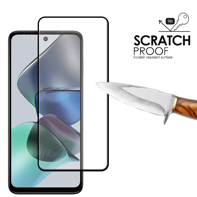 4PCS Full Cover Glass For Motorola Moto G53 Glass Moto G53 G54 G13 G23 G53 Tempered Glass Screen Protector Moto G53 Lens Glass