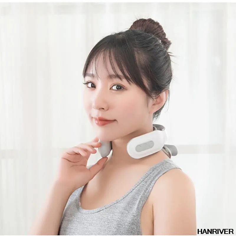 Four heads cervical heating care neck physiotherapy multifunctional massage massager physiotherapy neck massager