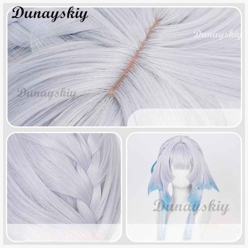 Juego Honkai Star Rail Cerydra peluca de Cosplay Color degradado pelo a juego para mujeres y hombres accesorios de fiesta de Carnaval de Halloween