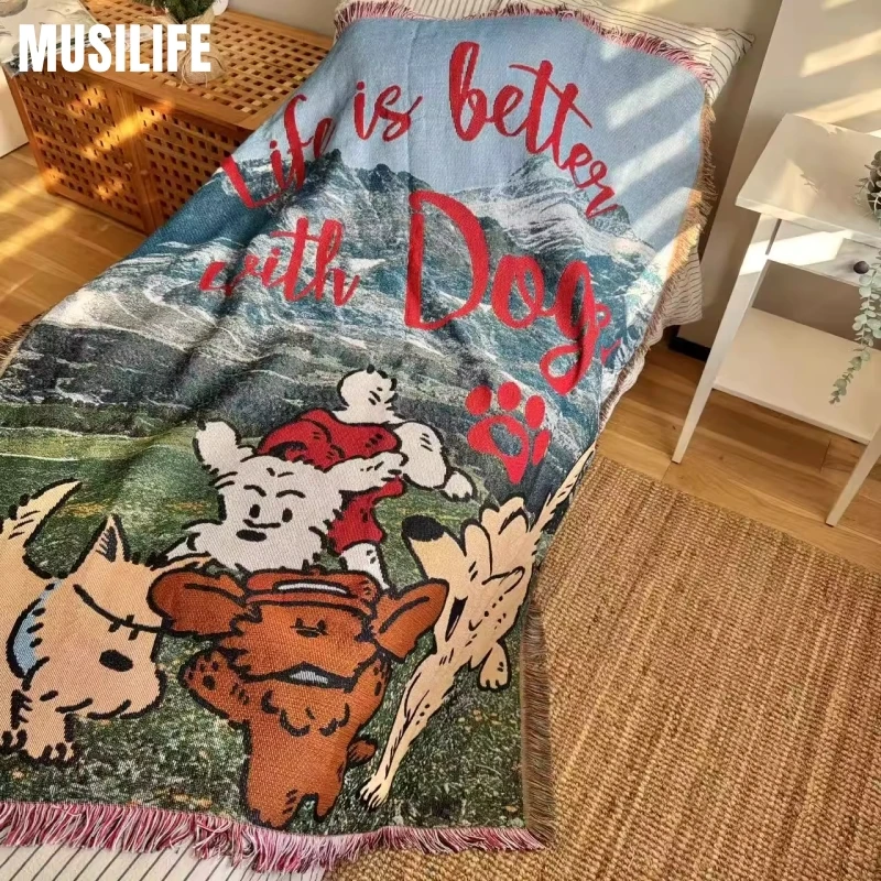 

Cute Animals Pattern Throw Blankets for Winter Christmas Home Decoration Soft Throw Blanket for Bed/Sofa Cover Picnic Mats Home