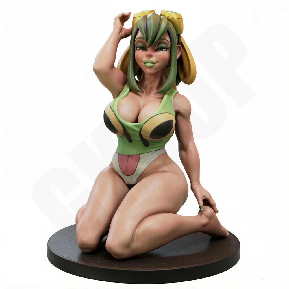 1/24 Frog Element Uniform Female Character Grey Resin Model Unpainted 3D Printed Toy Statue Collectible DIY High Precision Minia view 2