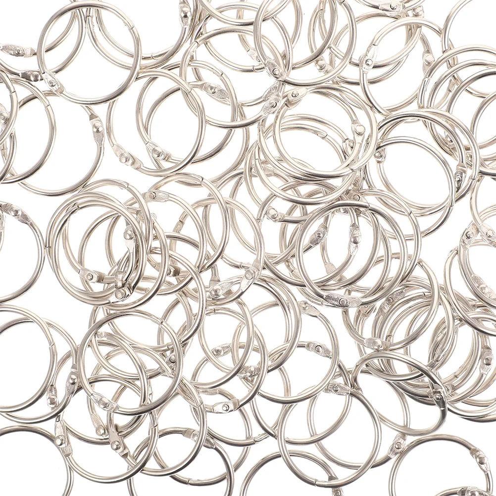 60 Pcs Ring Metal Rings Book Clips Binder Practical DIY Notebook Silver Supplies