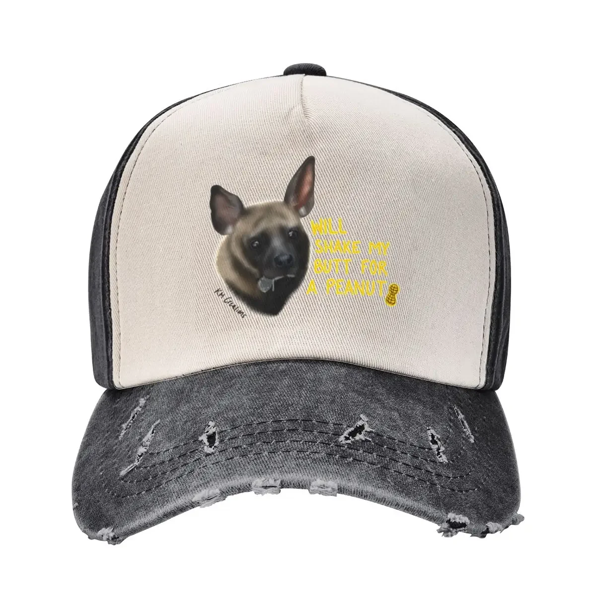 Shake my butt for a peanut - striped hyenaCap Baseball Cap Sunhat Beach Outing Fishing cap Wild Ball Hat Woman Hats Men's