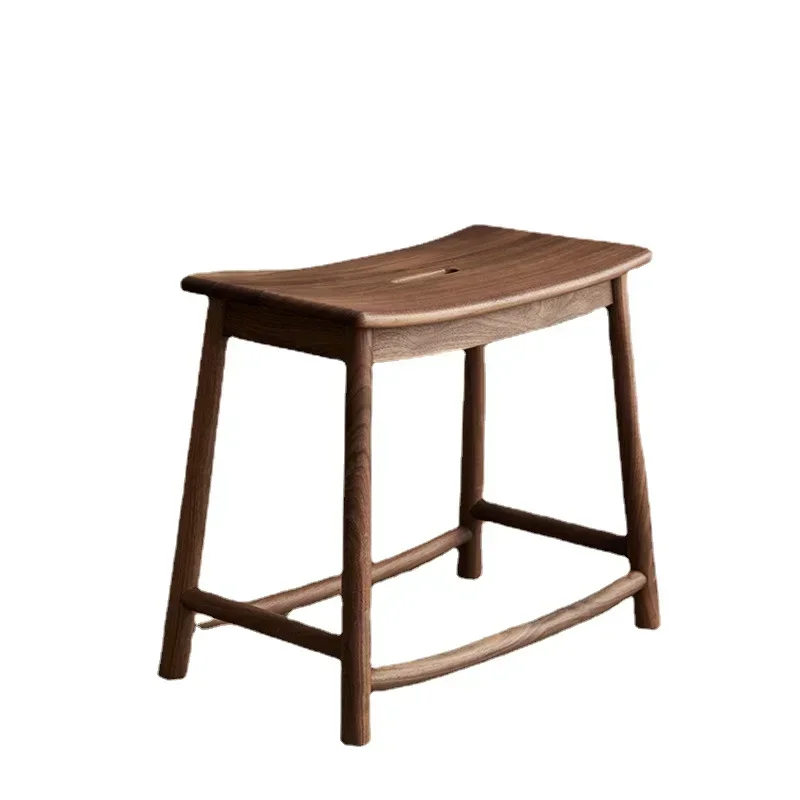 Direct Selling New Chinese Style Classical Black Walnut Small Stool Household Simple Household Shoe Stool Living Room Furniture