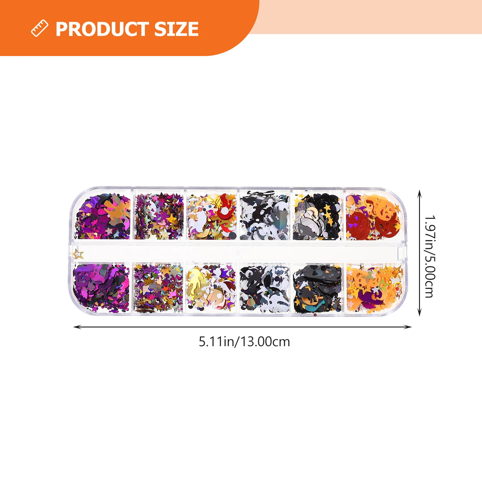 3 Boxes Halloween Pumpkin Skull Nail Art Sequins Chic Design DIY Manicure Glitter Patches Nail Decoration DIY Manicure Ornament