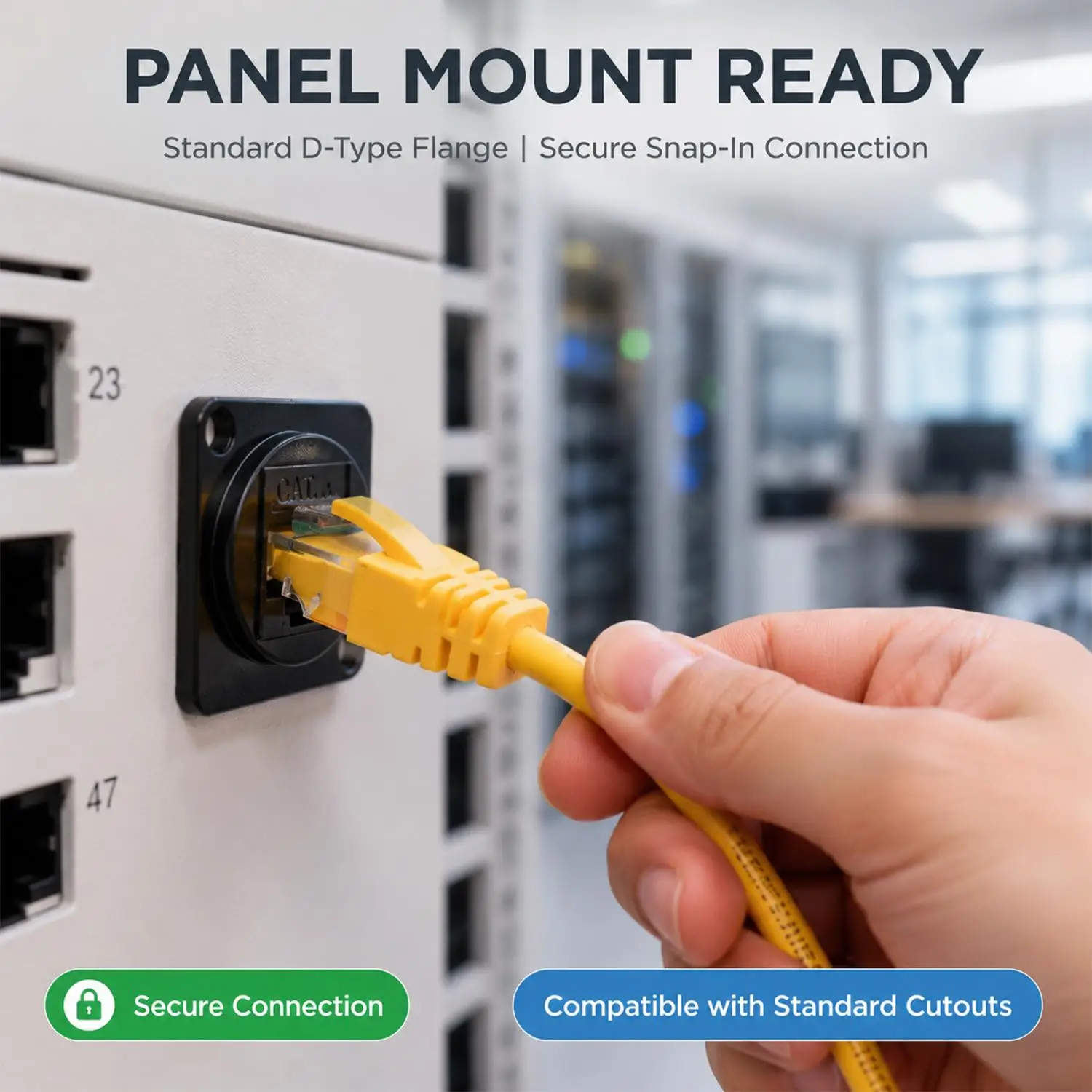 CAT6 CAT5E Network Cable Scoket RJ45 Panel Installation Module Shielded Solder-free Network Cable Extender Cat 6 Panel Connector