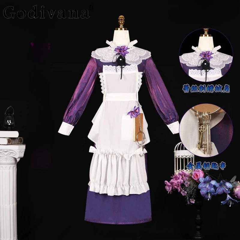 

Game Reverse 1999 Cosplay Dress Women Christine Party Maid Uniform Costume Dress Girls Halloween Carnival Role Play Dress