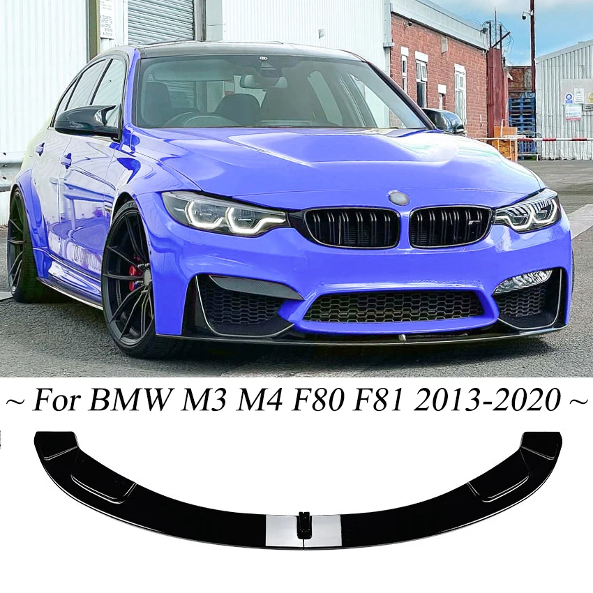 

For BMW 3 4 Series M3 M4 F80 F81 F82 F83 2013-2020 Car Front Bumper Splitter Lip Diffuser Body Kits Spoiler Guard Cover Trim