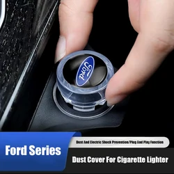 1Pcs Car Cigarette Lighter Cover DustProof Decoration Cap For Ford Focus 2 3 Mondeo Kuga Fiesta MK7 Escort Edge C-Max Fiesta
