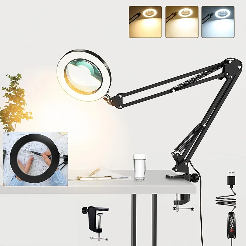 Magnifier LED Desk Lamps Monitor For Pc USB Study Reading Game Eye-Care Monitor Screen Bar LED Table Light USB Stepless Dimming