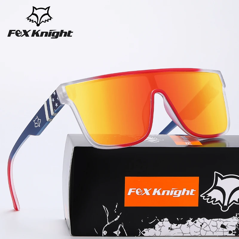 Fox Knight new Polarized Sunglasses men's and women's outdoor large frame oversized sports goggles beach Sunglasses color UV400