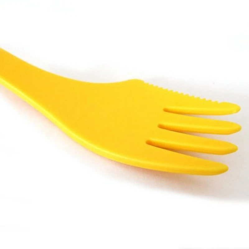 6PCS 3-in-1 Camp Utensils Set - Heat Resistant Spoon Fork Knife Spork Combo for Camping Hiking Travel view 4