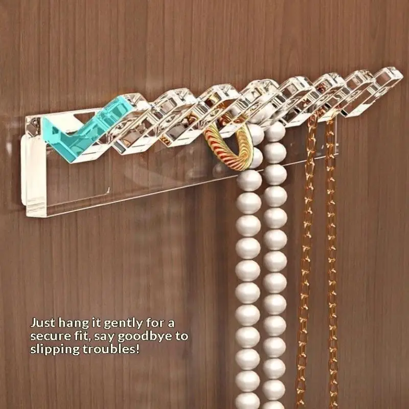 3-teiliger selbstklebender Halsketten-Organizer, platzsparender multifunktionaler Schmuck-Organizer, Halskettenhalter zur Wandmontage – Detail 3