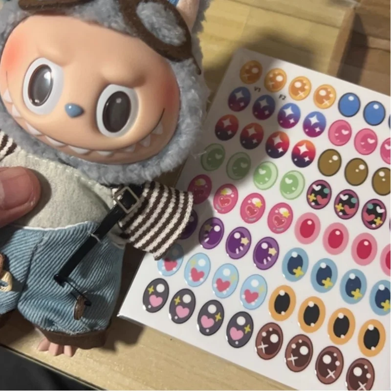 

Hot For Labubu V1 V2 V3 Eye Sticker Diy Doll Material Facial Makeup Modification Cute Sticker Modified Beautiful Face Decoration