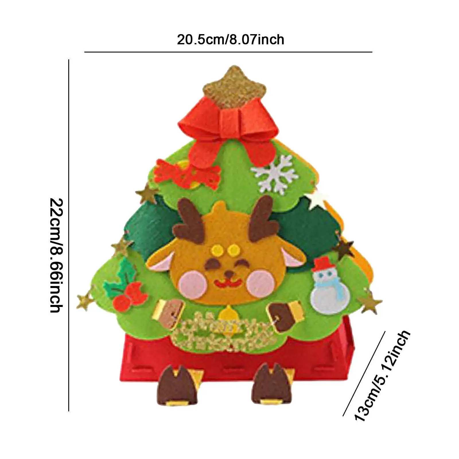 DIY Filz Weihnachtsbaum Weihnachtsgeschenk Weihnachtsbaum Form Box handgemachte Organizer