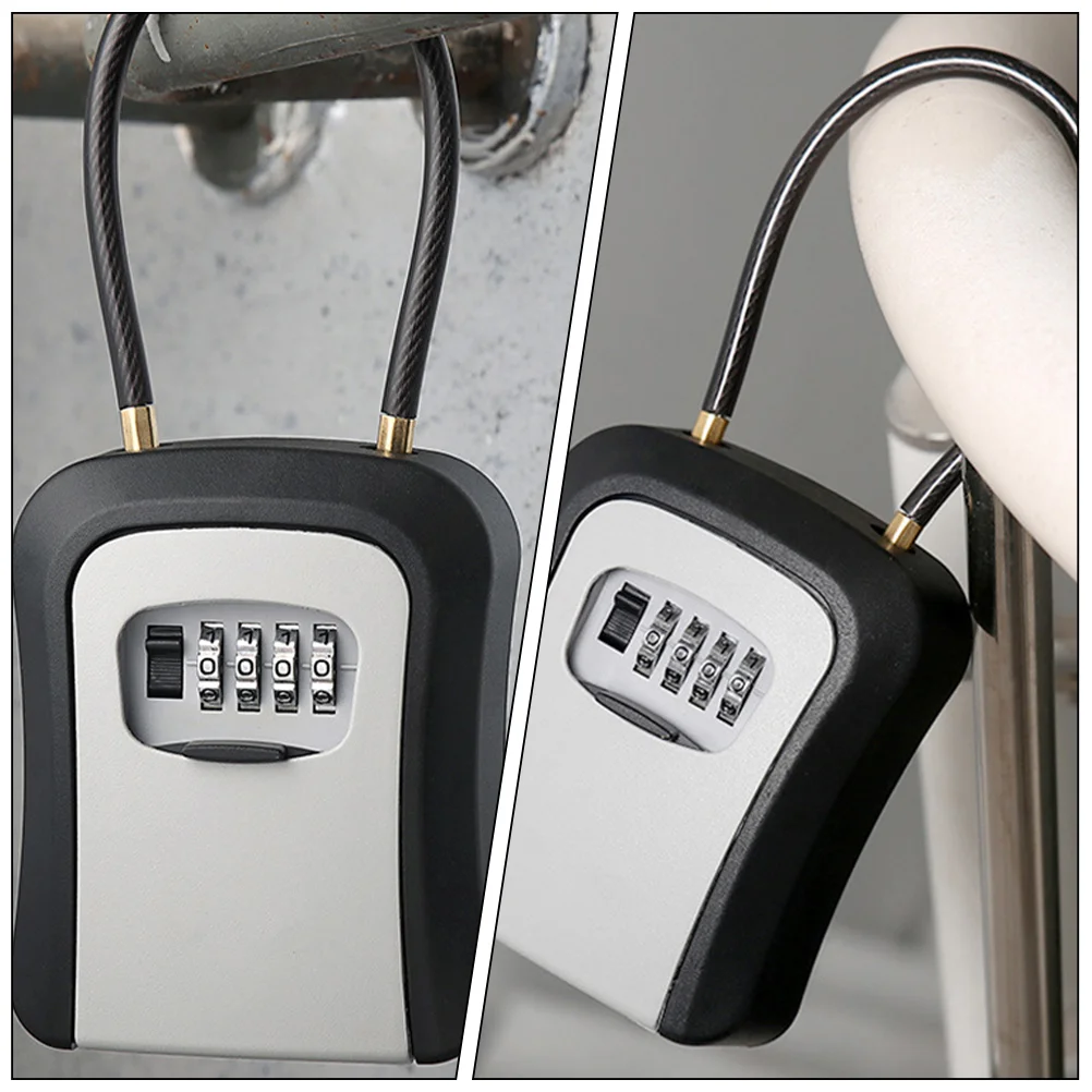 Imagem -06 - Exterior Wall-mounted Safe Password Box Lock Keys Código House Key Hanging Outside Hooks Security Storage Tool Combination Case