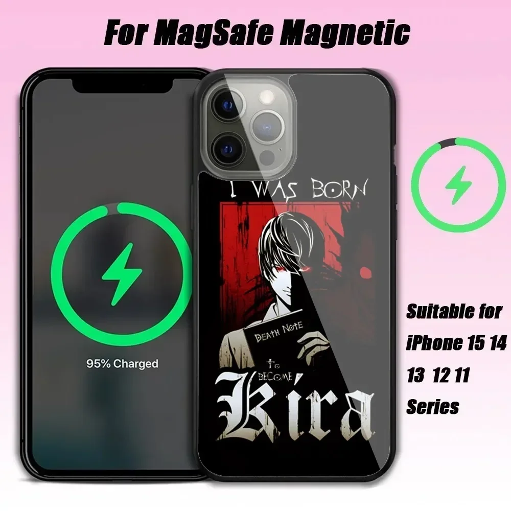 Death Note Yagami Light L Lawliet Phone Case For IPhone 15 14 13 Pro Max 11 12 Mini Alex Mirror For Magsafe Wireless Charging