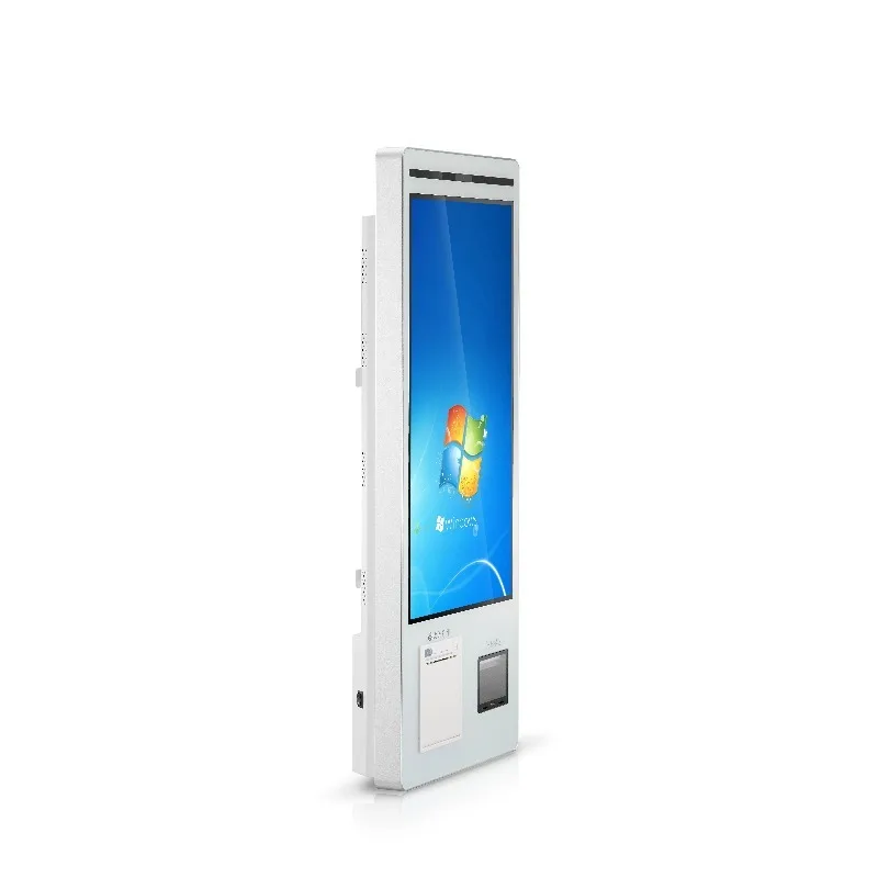 23.8 Inch Payment Kiosk Restaurant Self-Service Ordering Machine Thermal Printer QR Code Scanner SDK Capacitive Touch Screen