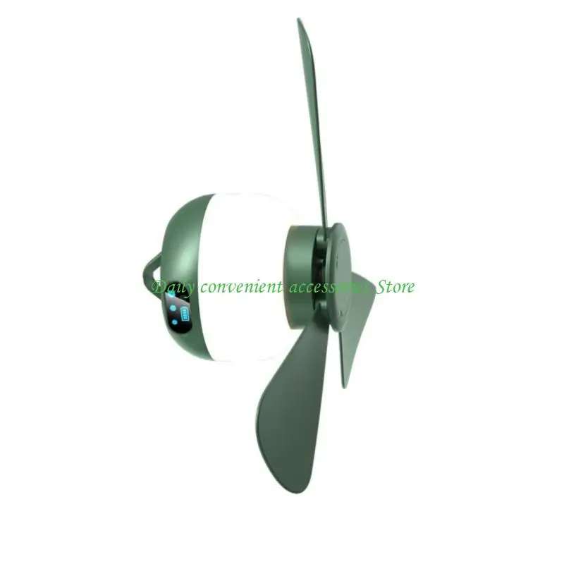 

97QB Portable Oscillating Fan Feature Night Light 3 Adjustable Speed Quiet Operation