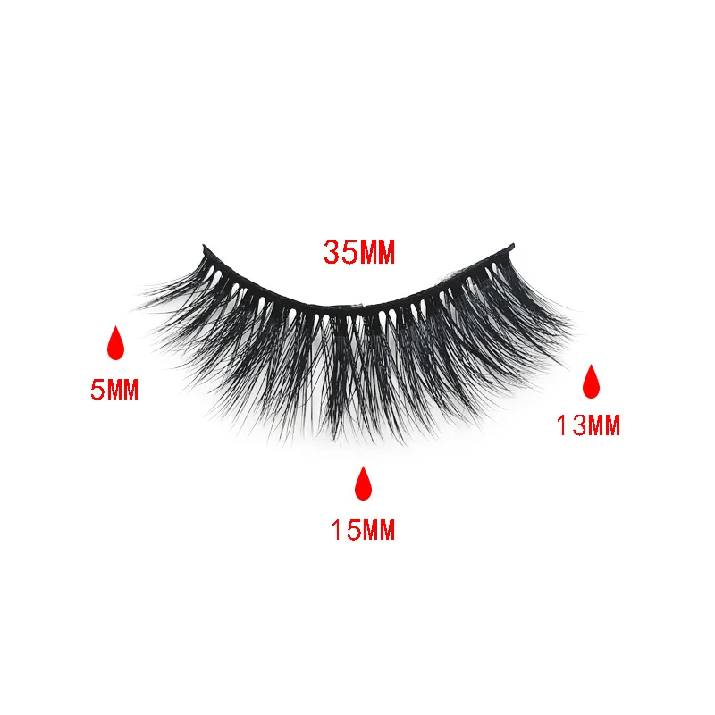 5 pairs/Tray Soft and Fluffy Black cotton Band strip eyelashes Handmade mink Falsle eyelashes SD serise Lashes extention