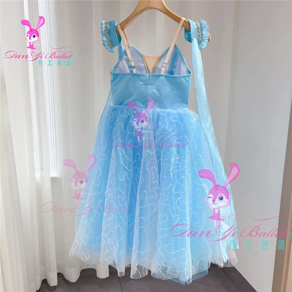 Simple children, adult women, ballet, sleeping beauty, blue gauze dress, professional customized performance clothes, competitio