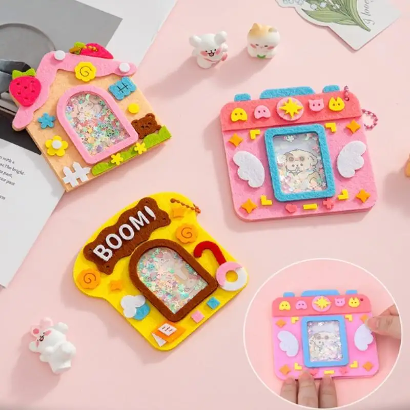 DIY Craft Kits for Kids, Non-Woven Shaker Puzzle Toys Set, Comes with Easy Adhere Accessories for Handmade Creations