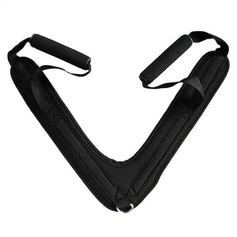 Correas abdominales para Fitness, mango de arrastre en forma de V, arnés de tracción para ejercicio, correa de hombro, cinturón para gimnasio, equipo de Fitness
