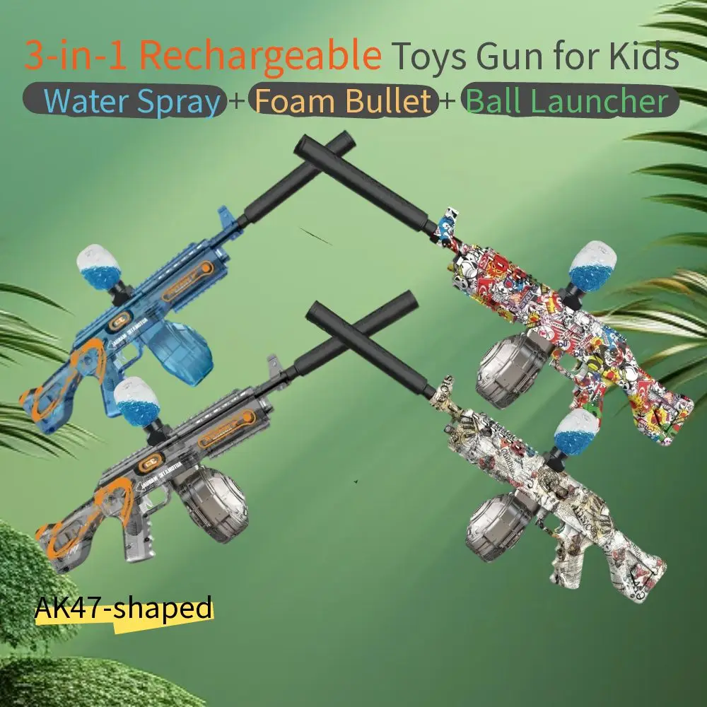 Multi Gel Blaste Schiuma ricaricabile Dart & Water Blaster Toys Gun - Regali fantastici, Gioco di pistola da battaglia per squadra all'aperto/famiglia di Megalodon