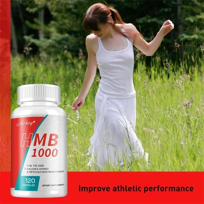 HMB 남성 에너지 부스터 - 근육 강화, 근육 성장 촉진 및 지구력 향상을 위한 아미노산 함유