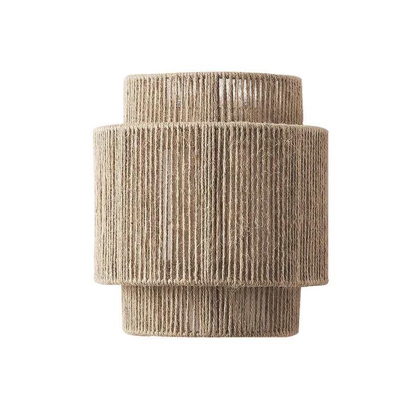 Imagem -06 - Creative Hemp Rope Wall Lights Home Art Deco Quarto Foyer Corrediça Hotel Atmosfera Sconce E27 Bulb