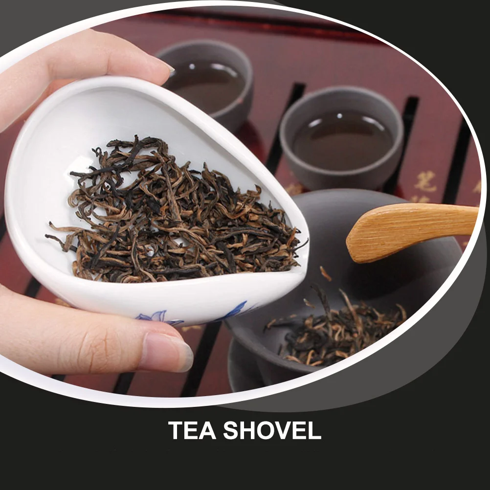 

2Pcs Ceramic Teaspoon Exquisite Tea Scoop Shovel Accessory for Tea Room Restaurant Use High Quality Material Fun Drinking