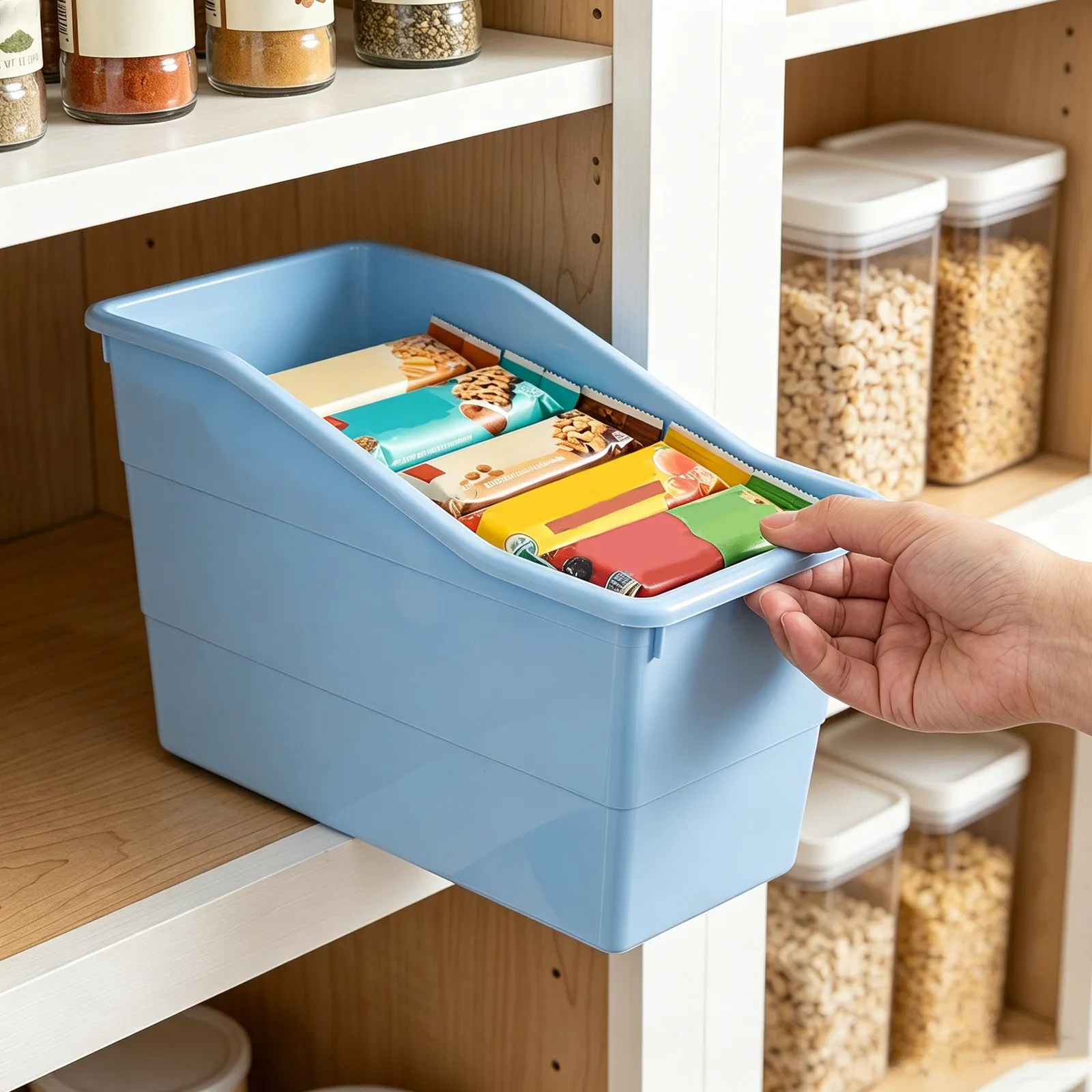 6Pcs Colorful Stackable Plastic Storage Bins Classroom Book Organizers Student Desk Document Holders for Stationery Supplies