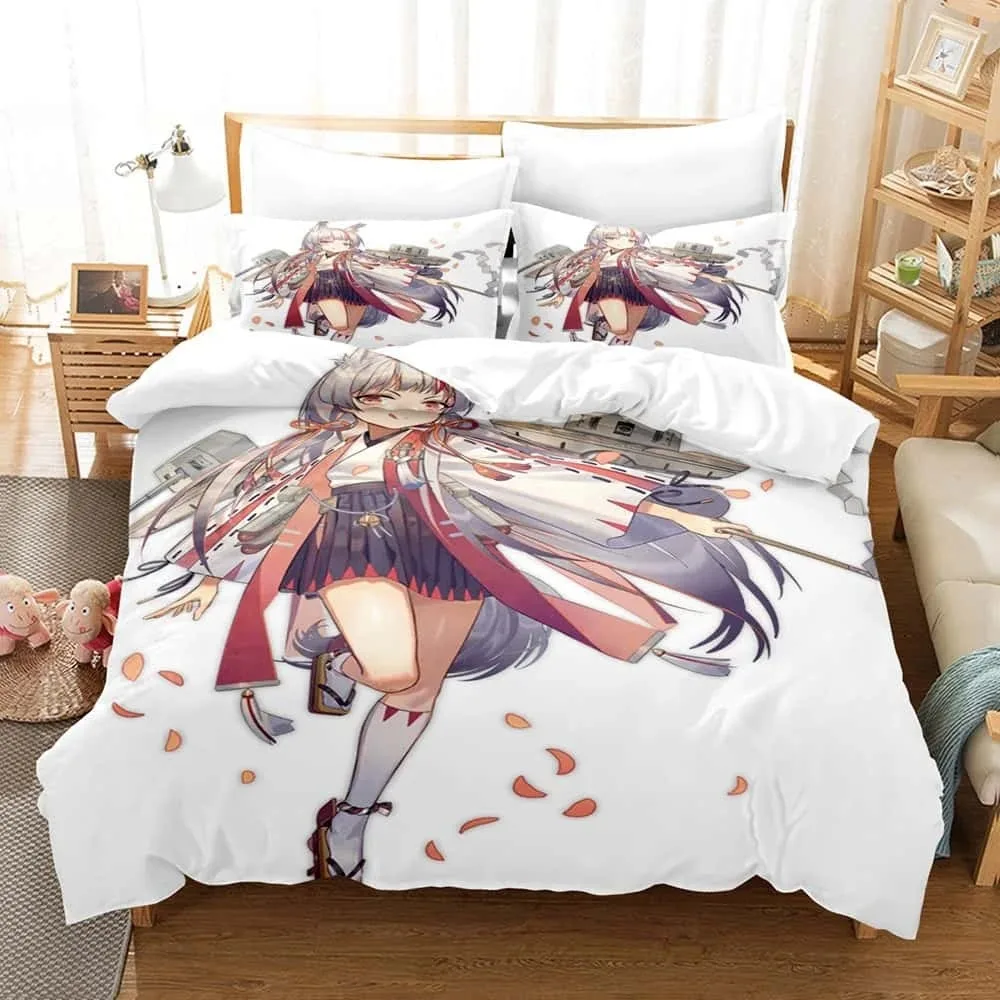 3D Print Anime - Azur Lane Bedding Set Single Twin Full Queen King Size Bed Set Adult Kid Bedroom Duvet cover Sets Home Textiles