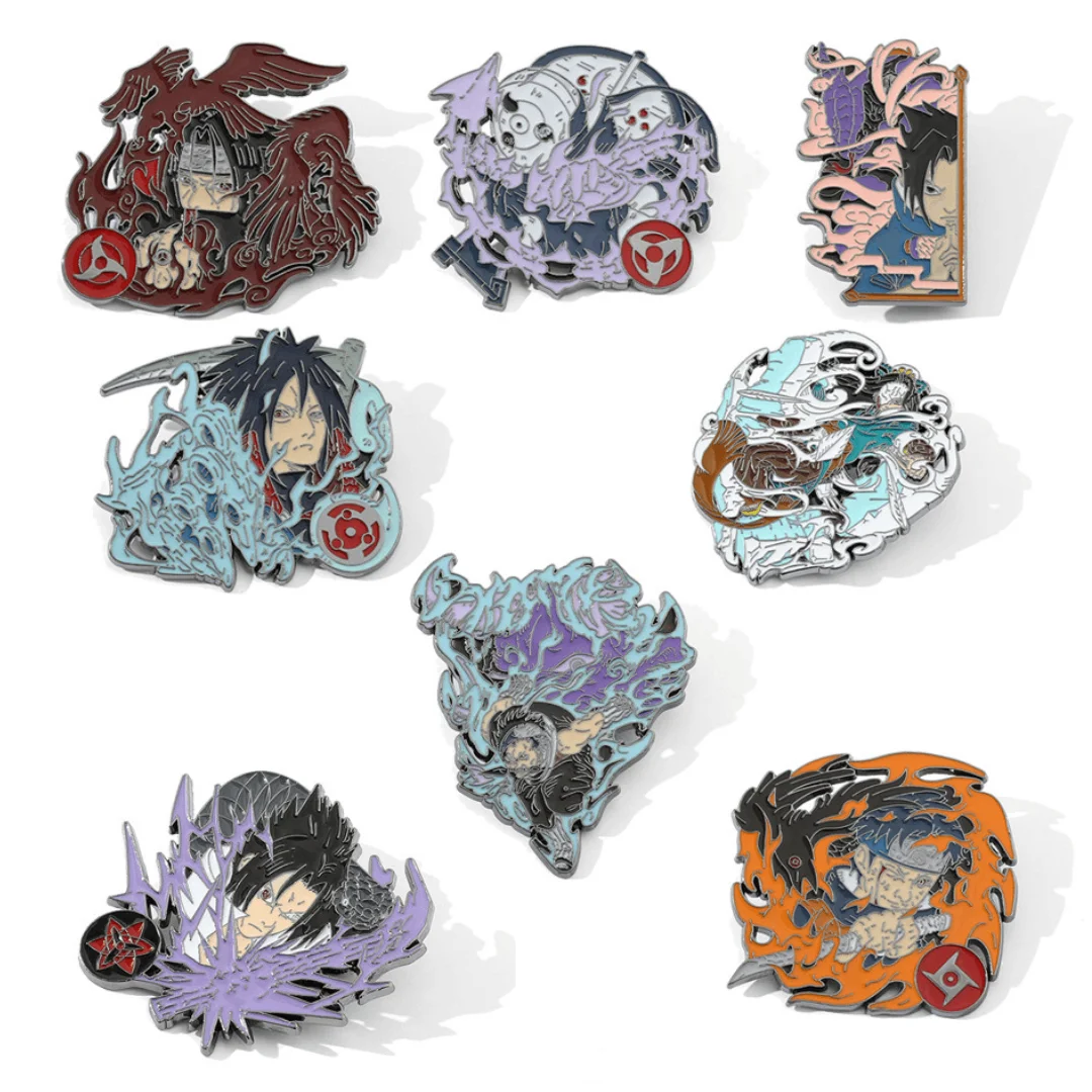 Insignia Metálica de Personajes de Anime, Kakashi, Itachi Uchiha, Sasuke, para Fans, Halloween, para Hombre