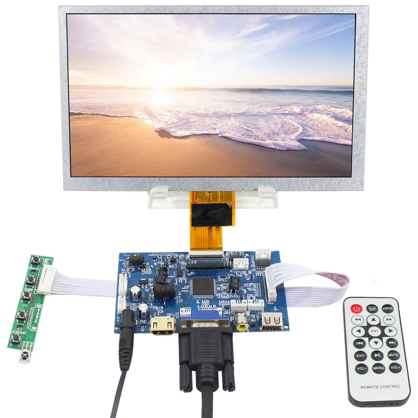 

HD MI VGA AV USB LCD Controller Board 8 in ZJ080NA 08A 1024X600 LCD Screen