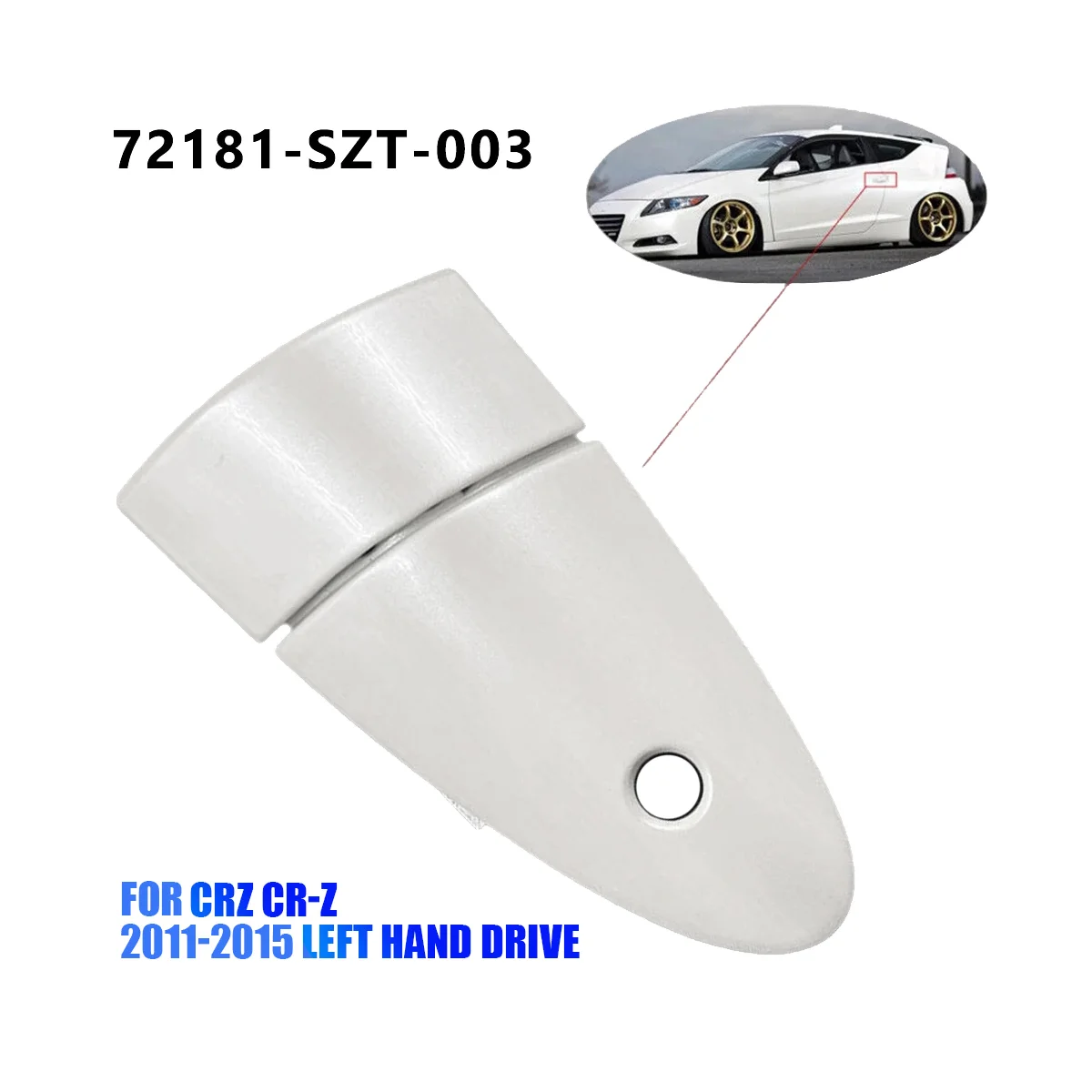 72181-SZT-003ZC Left Hand Drive Door Outer Handle Puller  embly for Honda CRZ CR-Z 2011-2015 with Key Hole Type White