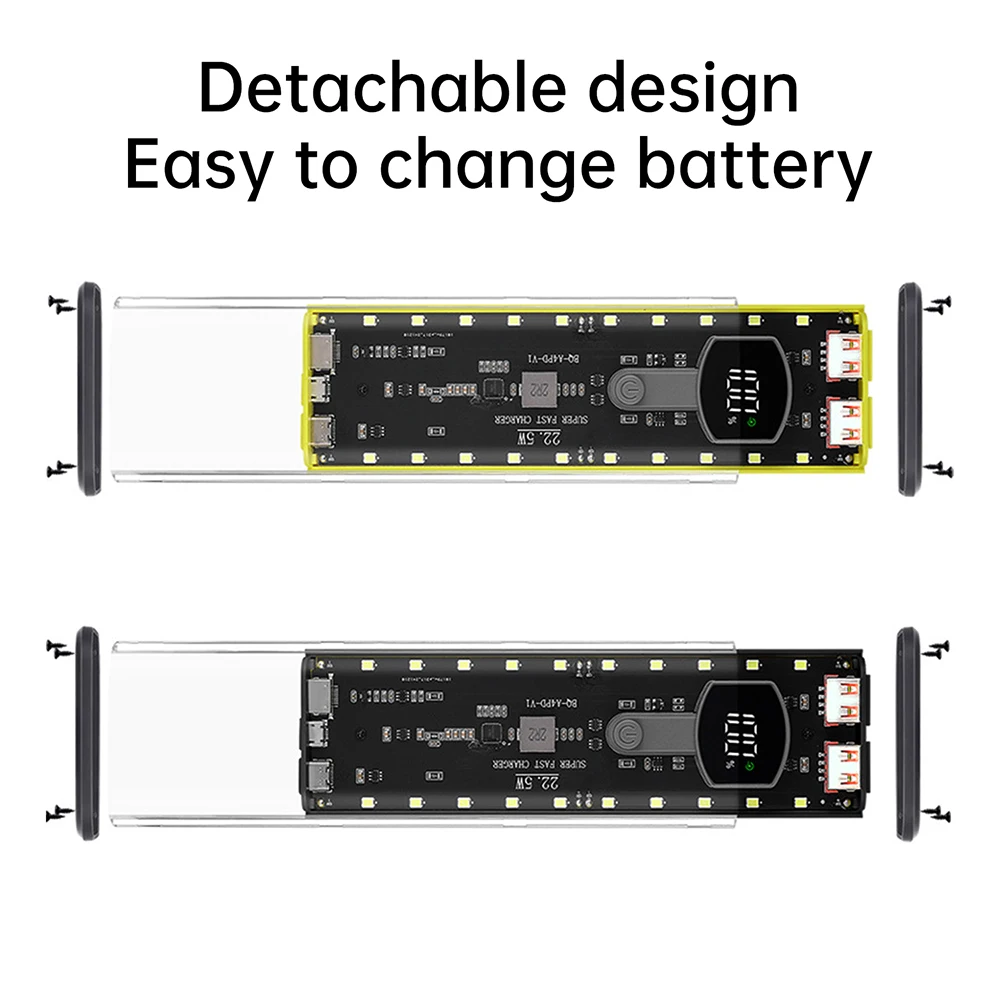 溶接不要 21700 バッテリーボックス ミニ UPS PD急速充電対応 ポータブル電源 DIY メカ 透明バッテリーケース