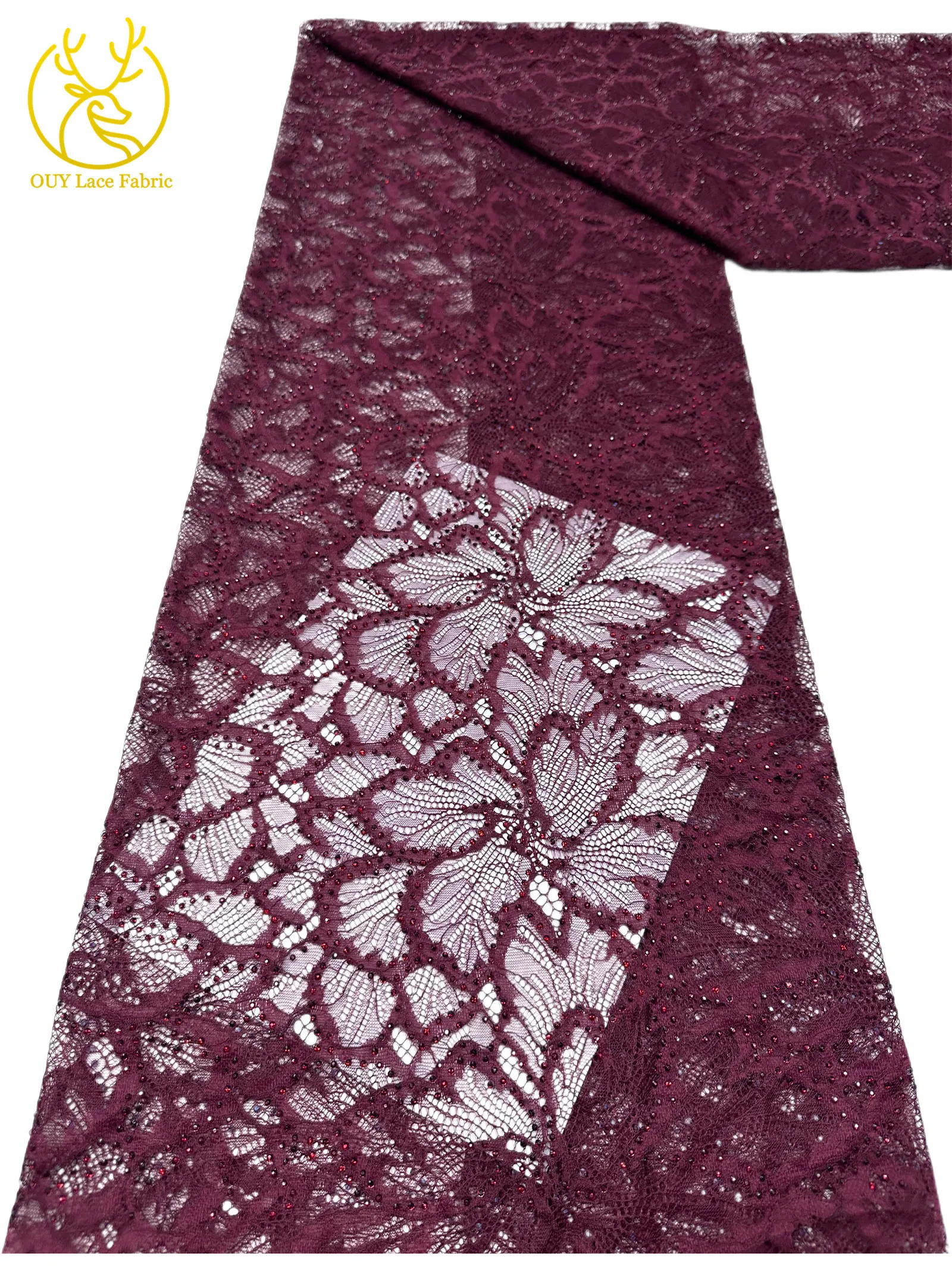 Nigerianischer Glasdiamant-Tüll-Spitzenstoff, französische Pailletten-Spitze, afrikanischer Spitzenstoff für Partykleid, Hochzeitskleid, 5 Yards – Detail 22
