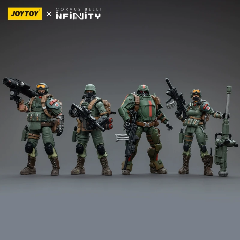 JOYTOY & INFINITY 1/18 Heavy Armor ทีม Hunter Joint Movable ทหาร Mannequin Play Figure Collection ของเล่นตกแต่งของขวัญ