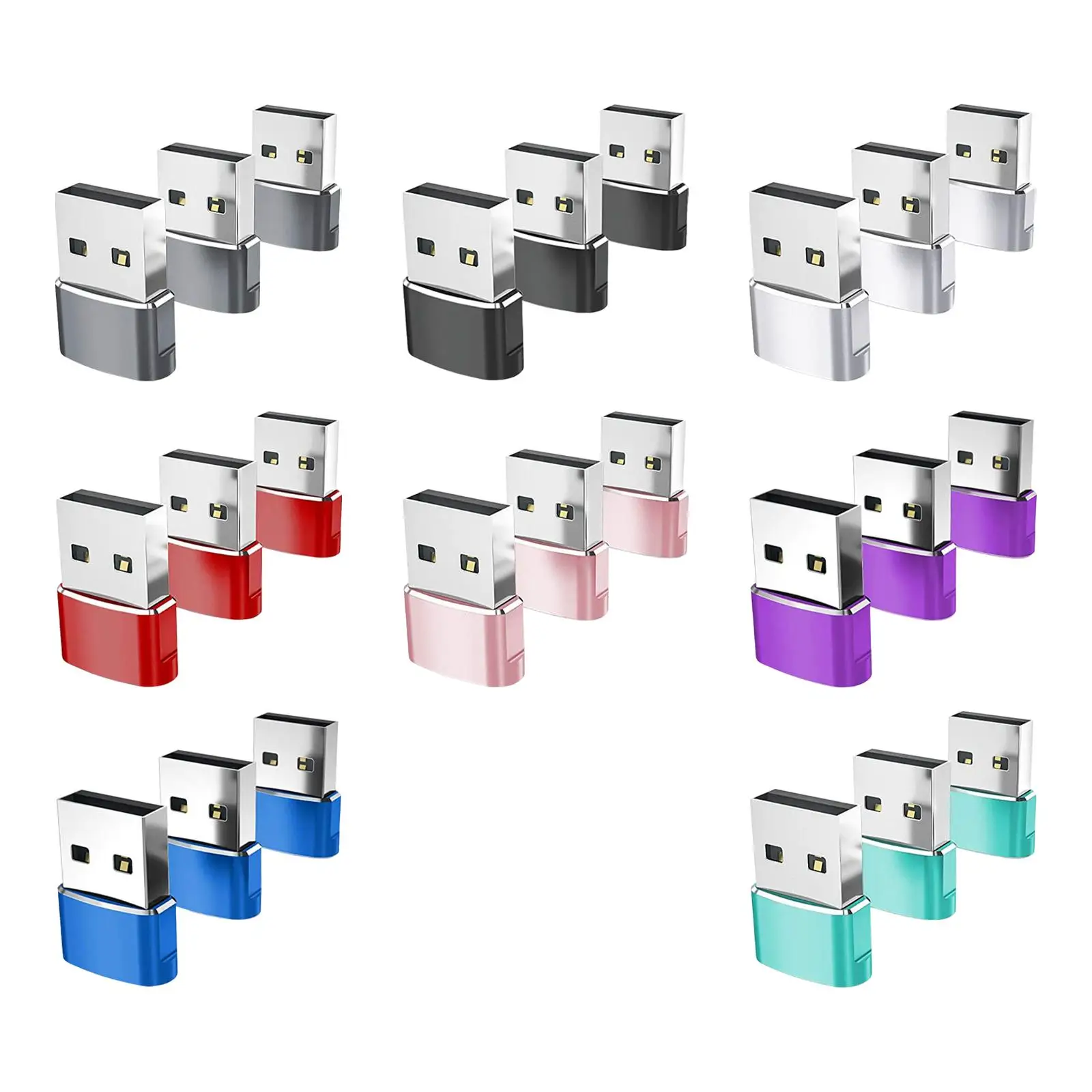 3 Pieces 3.1 to USB 2.0 Adapter Plug Female to Male for Headphones