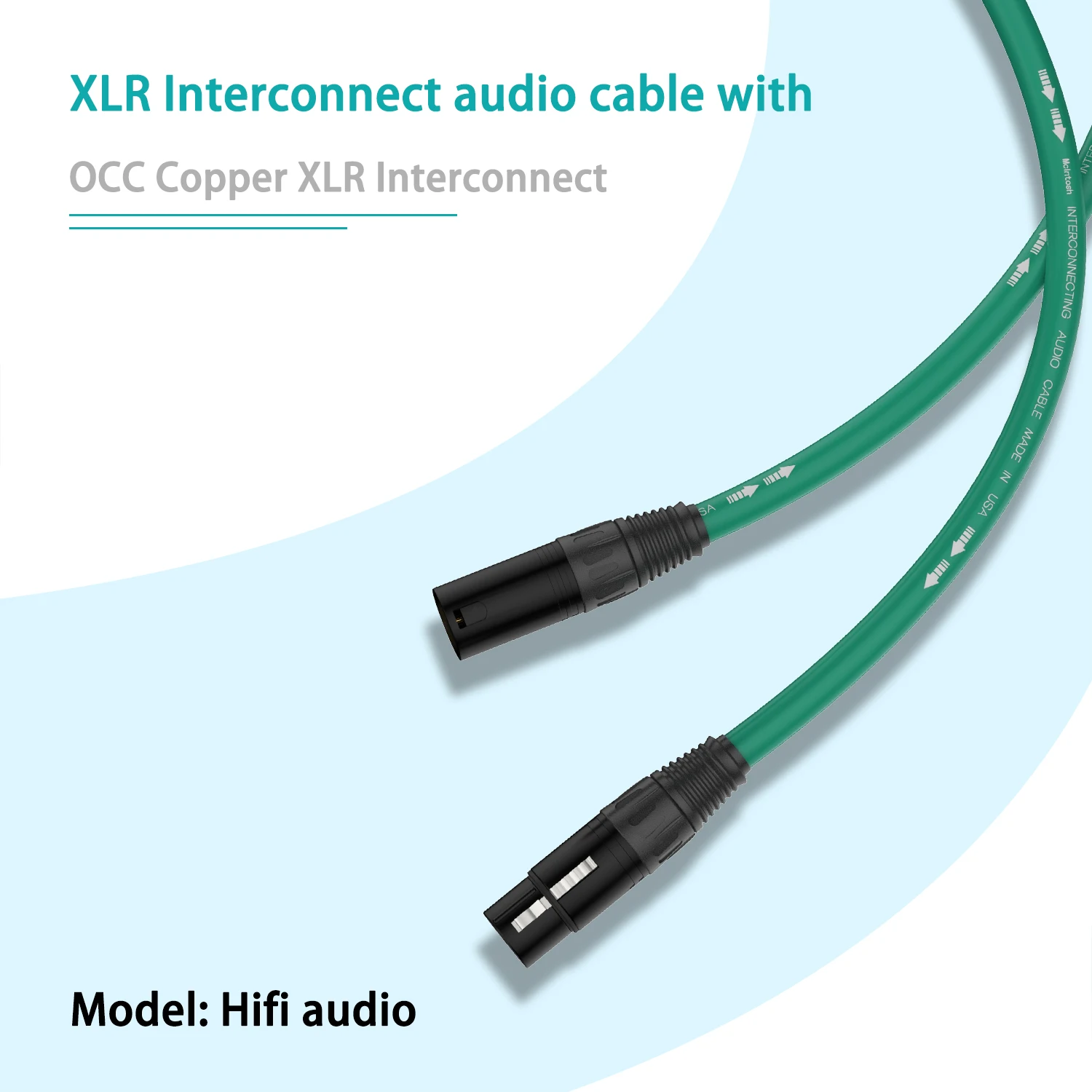 McIntosh 2328 HiFi Silver-Plated 2XLR Cable 6N OFC High Quality XLR Male to Female Audio Cable for HiFi And Home Theater