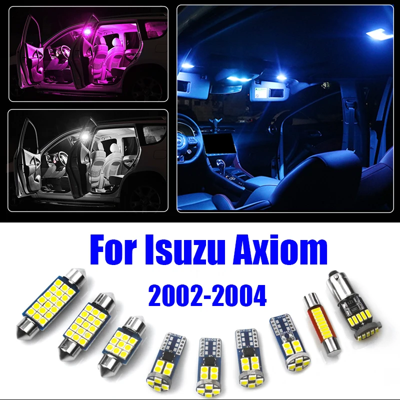 For Isuzu Axiom 2002 2003 2004 14pcs Car LED Bulbs Interior Reading Lamp License Plate Trunk Light Accessories