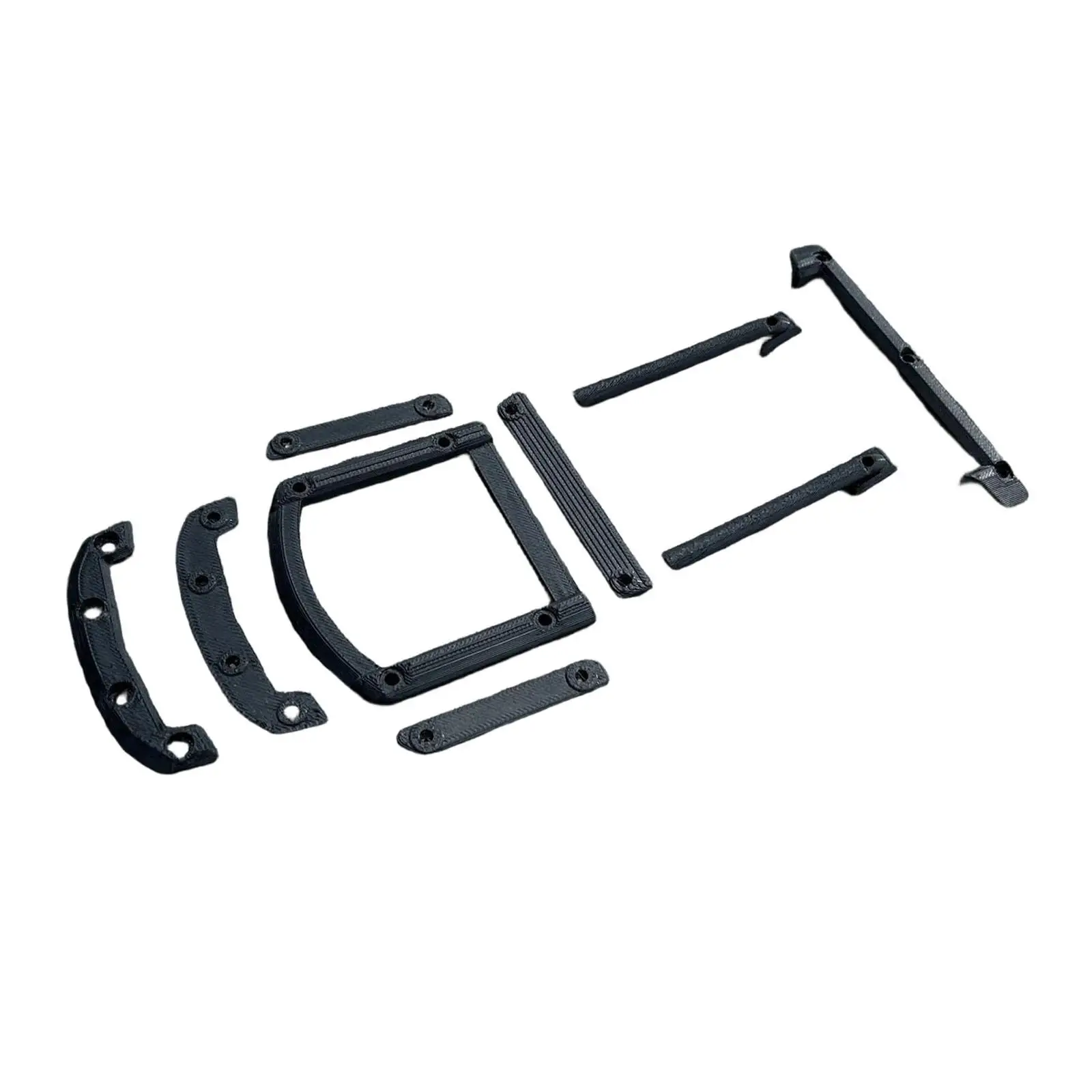 Body Skid Kit Hood/Roof/ Rear Skid and Roll Bar for Accessories Protecter Parts Components 1:10 Scale