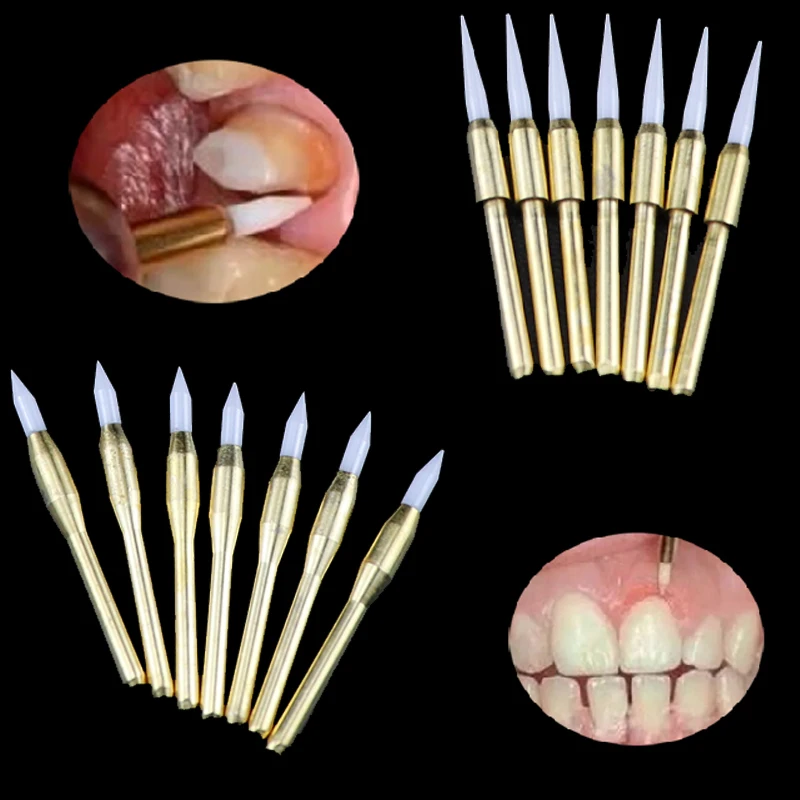 Brocas dentárias cerâmicas de gengiva, Aparador de tecidos macios, Ferramenta de branqueamento dentário