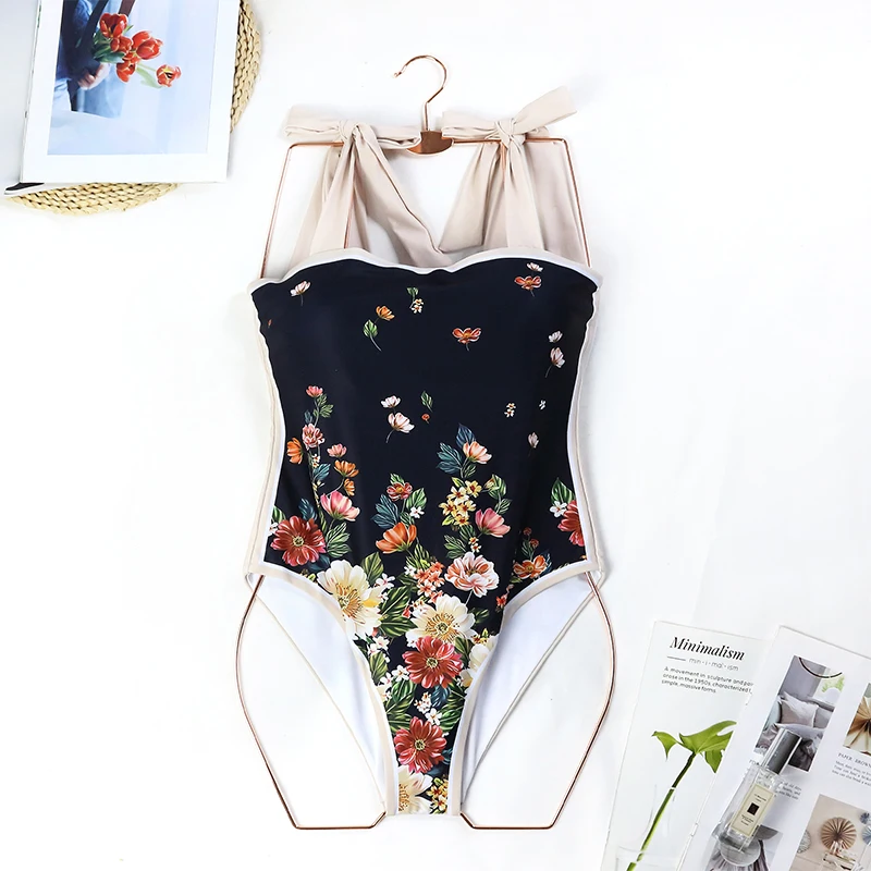 Tw Sexy Floral 2024 Push Up Bikini Dress Women One Piece Swimwear Biquini Swimsuit Skirt Brazilian Bathing Suit Beach Dress