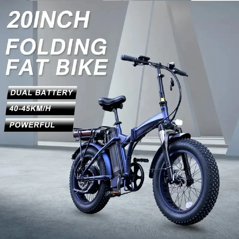 

2025 New 48V 25Ah 20 Inch BestTwo Battery Folding 130KM Long Range Fat Tire High quality Chinese factory Import sport Electric