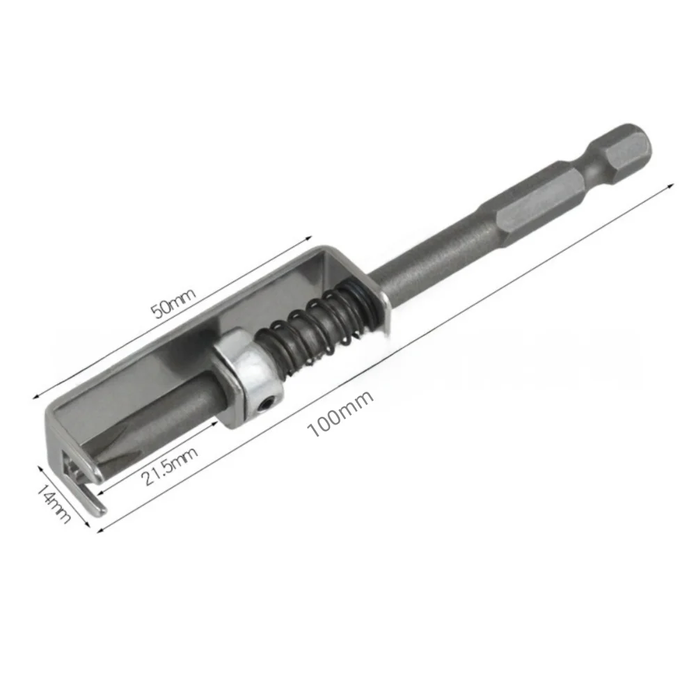 Alloy Steel Spring Positioning Drill Portable Safety Screw Fixation Drill Bit SingleHand Operation Anti Drop Screw Holder Bit