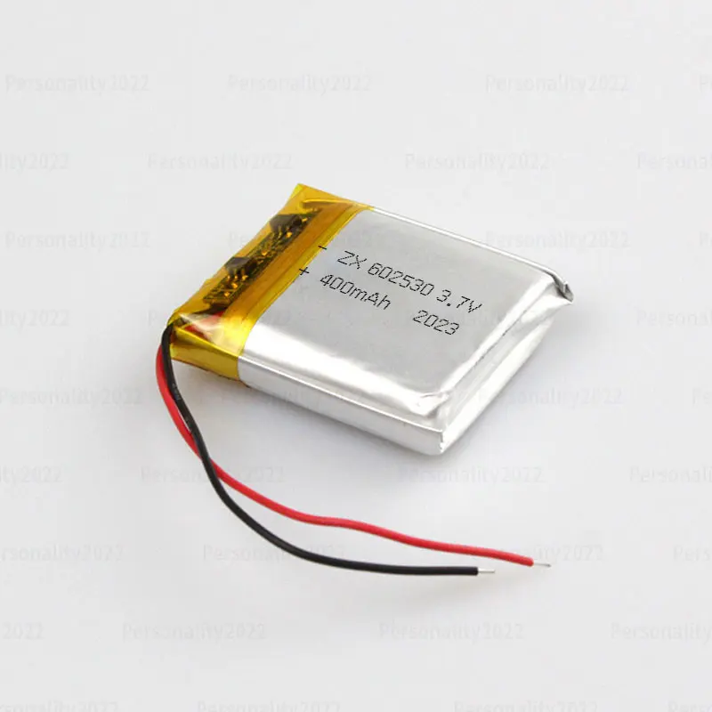 3.7V 400mAh Rechargeable Lithium Polymer Battery 602530 Lipo Batteries for Bluetooth Headset Speaker Hearing Aid Spot Reader